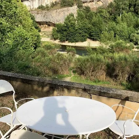 La Villa Du Gardon: Riverside Retreat with Panoramic Gorge Views Collias Exterior photo